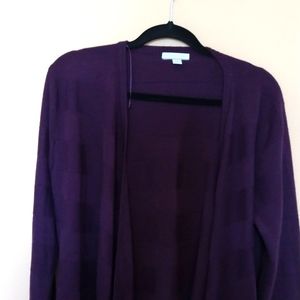 Purple long sleeve shrug sweater